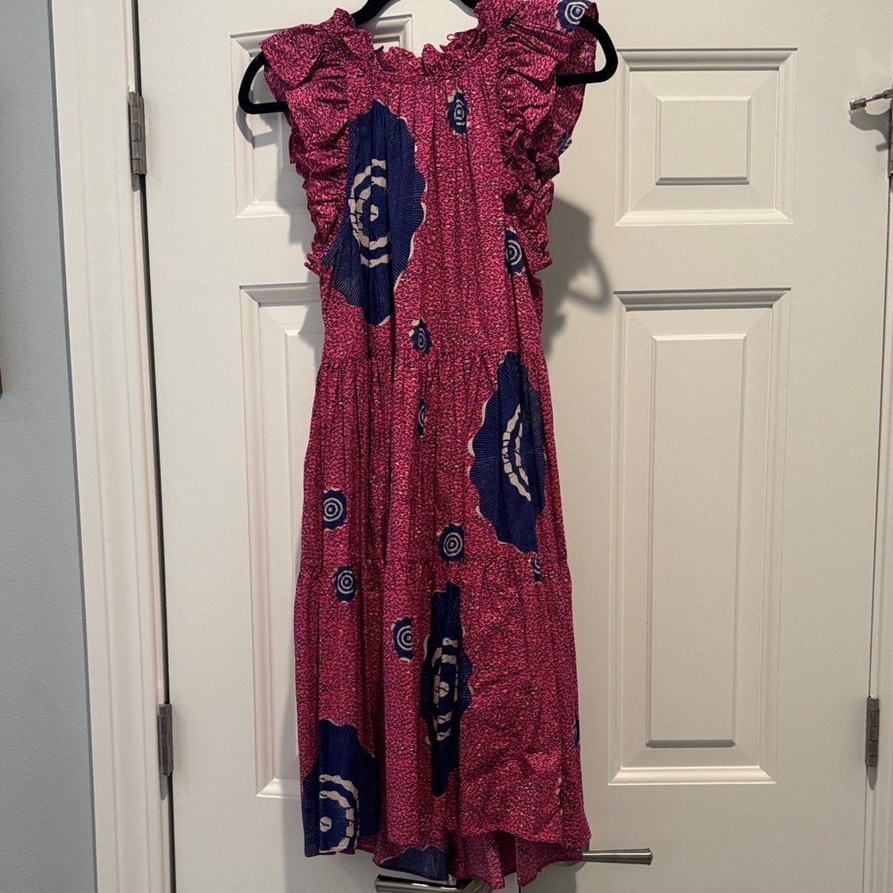 Ulla Johnson Pink and Blue Tamsin Dress